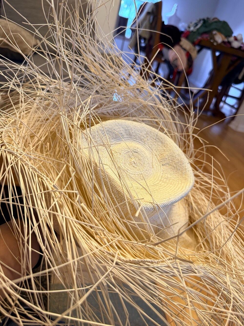 Authentic Ecuadorian Panama Hat Handwoven Toquilla Straw Wide Brim Natural